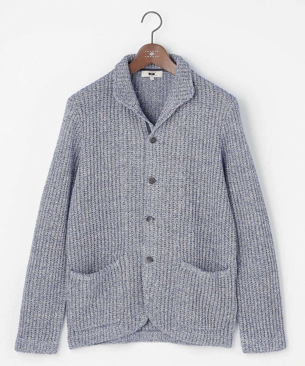 JOSEPH ABBOUD 【エコ素材和紙使用・日本素材】和紙杢メッシュクルーネック ニットジャケット 