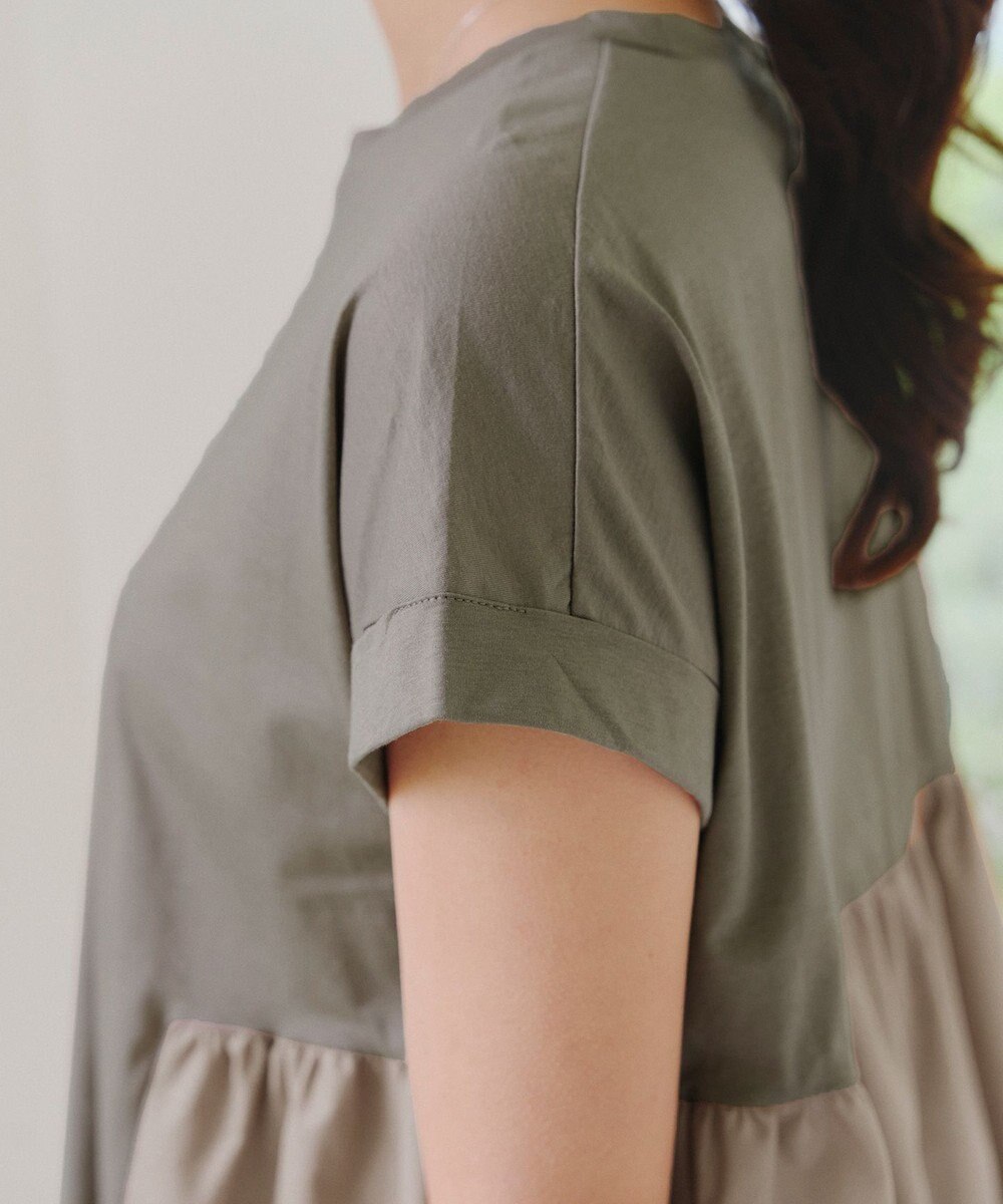 Tiaclasse 【洗える】バイオシルケット裾フリルプルオーバー 