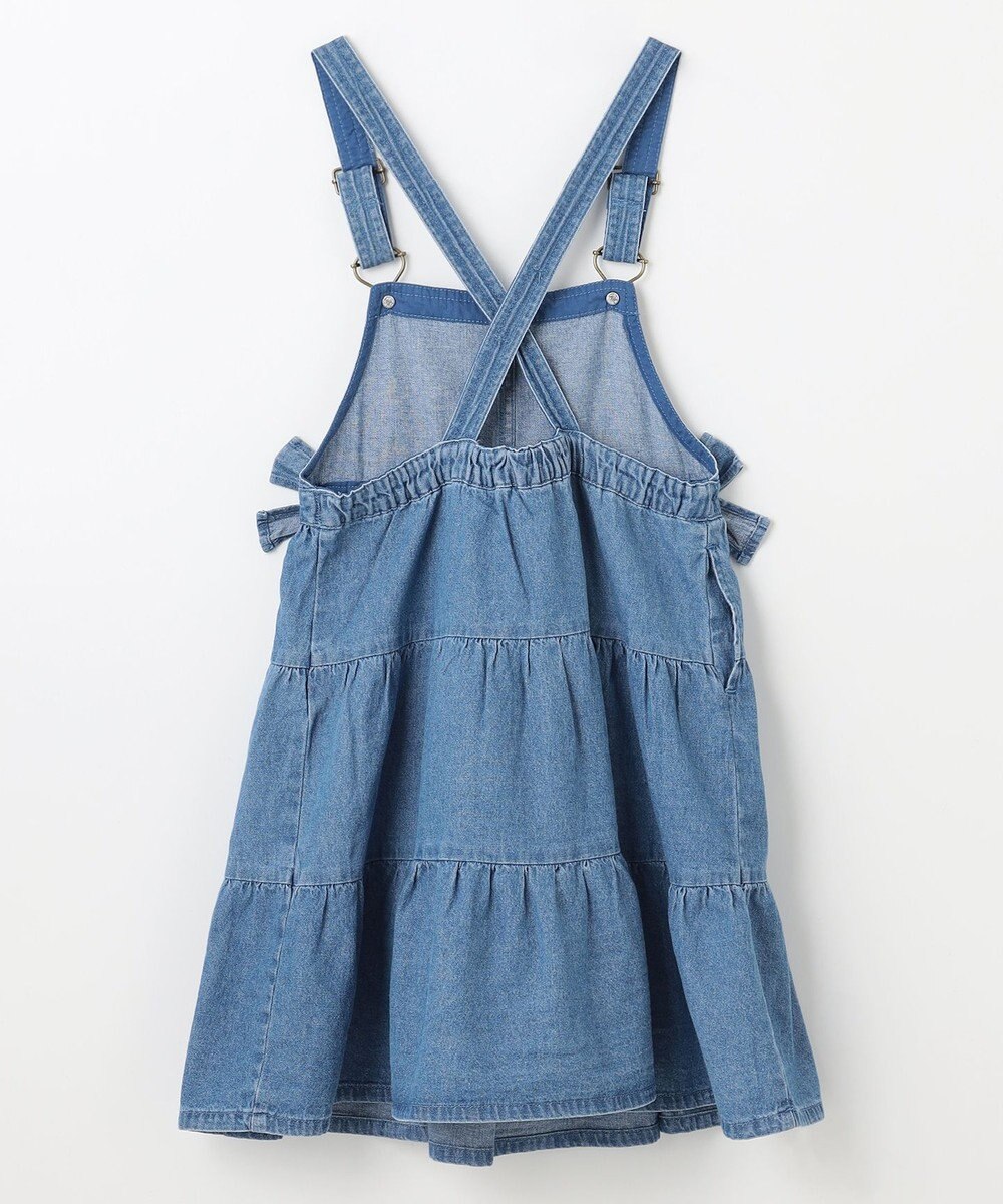 ANY KIDS ティアード デニムジャンパースカート 