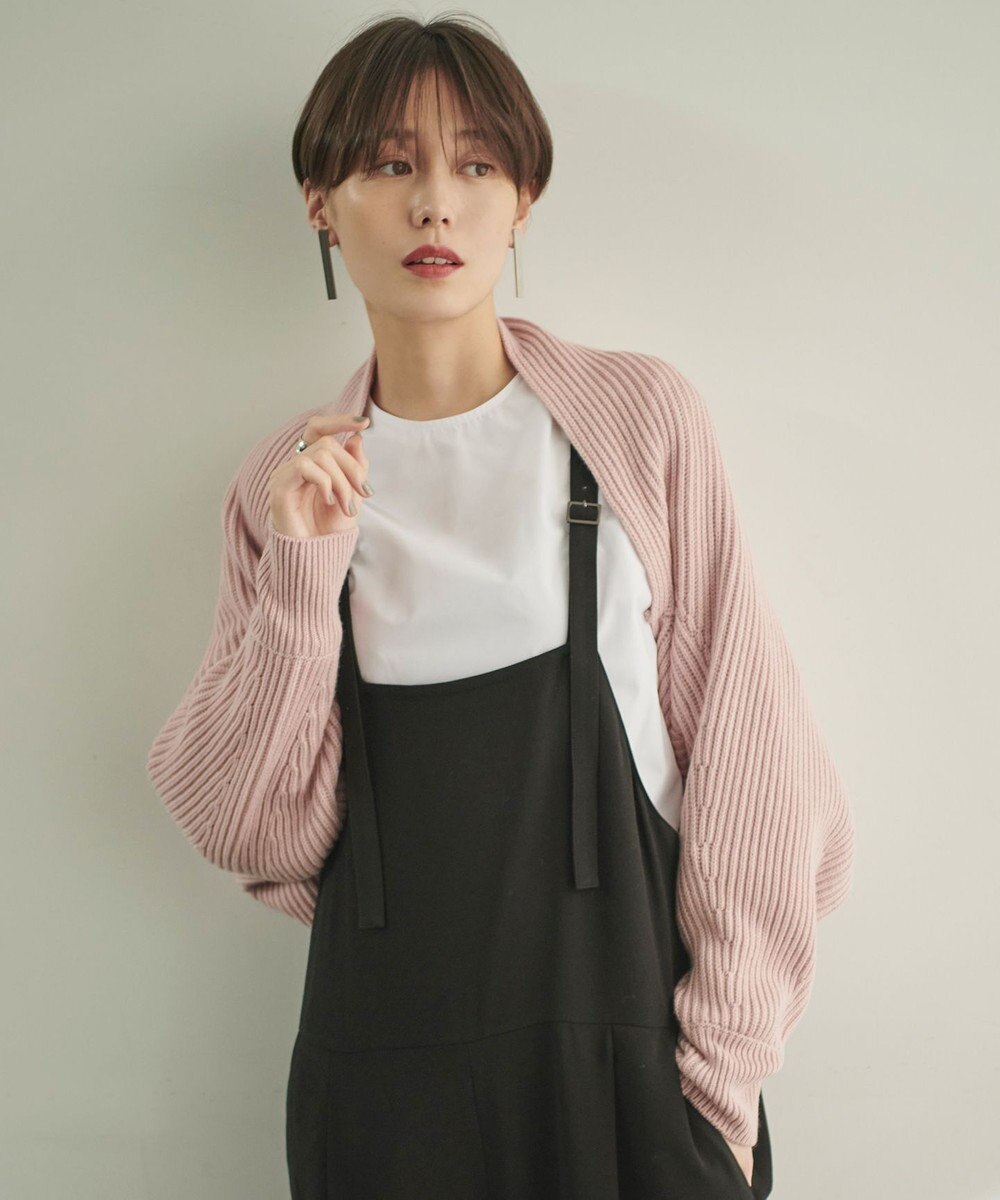 #Newans 【洗える】エアリーウールボレロカーディガン 