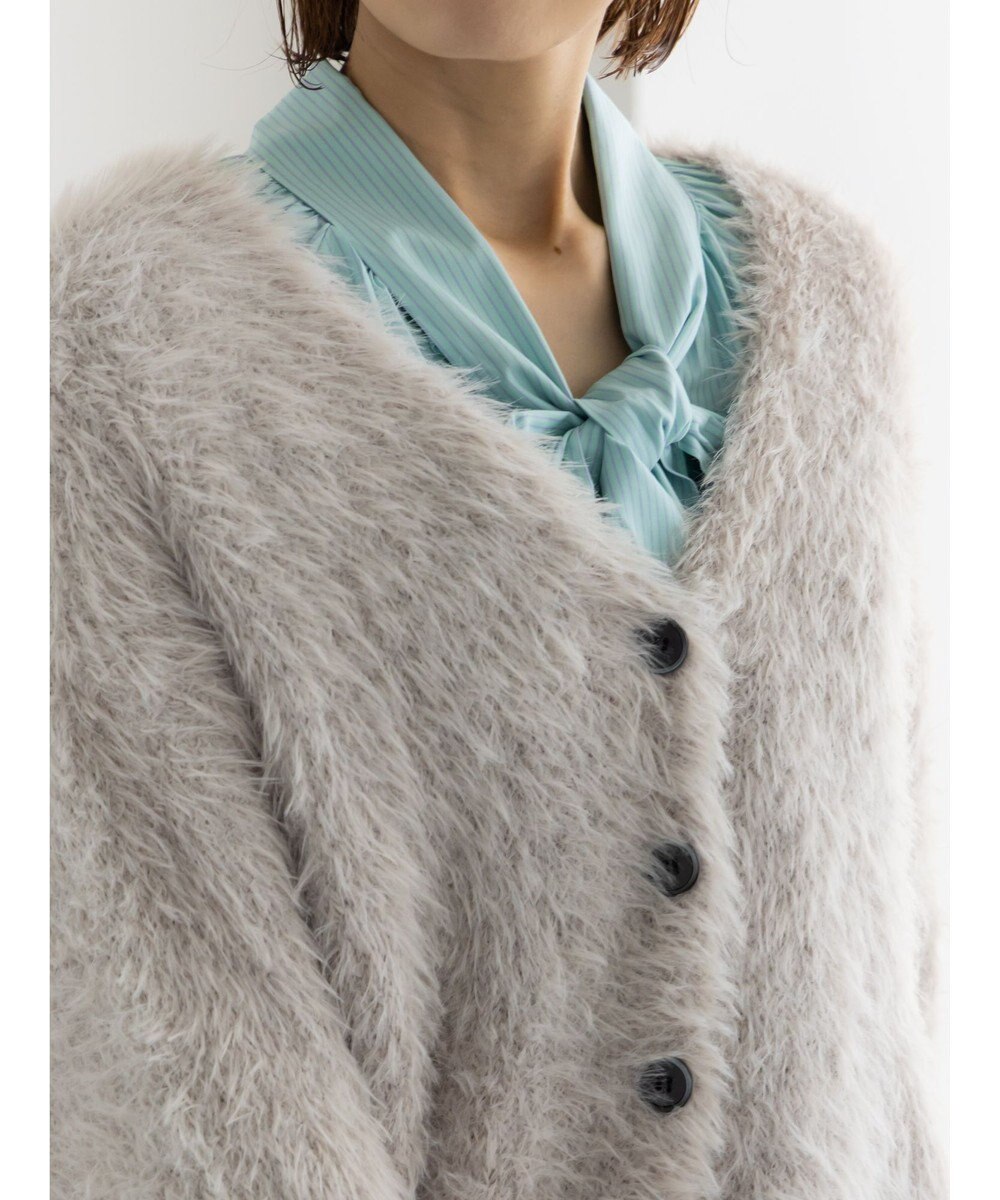 Te chichi シャギーVネックカーディガン 