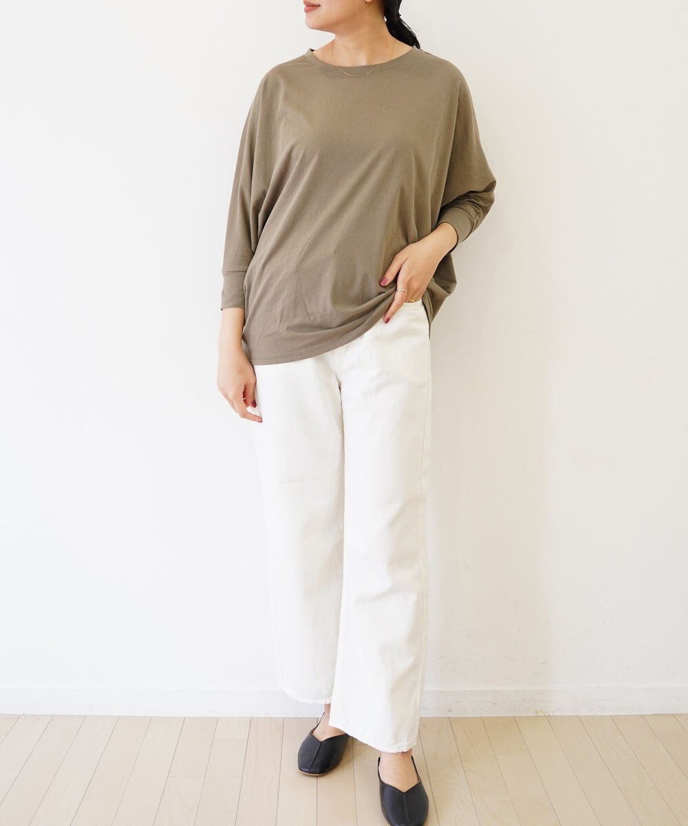 TOQUE 〈大草直子さんアドバイザー〉 【天然素材】タンギスコットン天竺ドルマンTシャツ 
