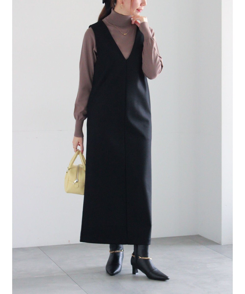 Te chichi ウール混ジャージージャンパースカート 