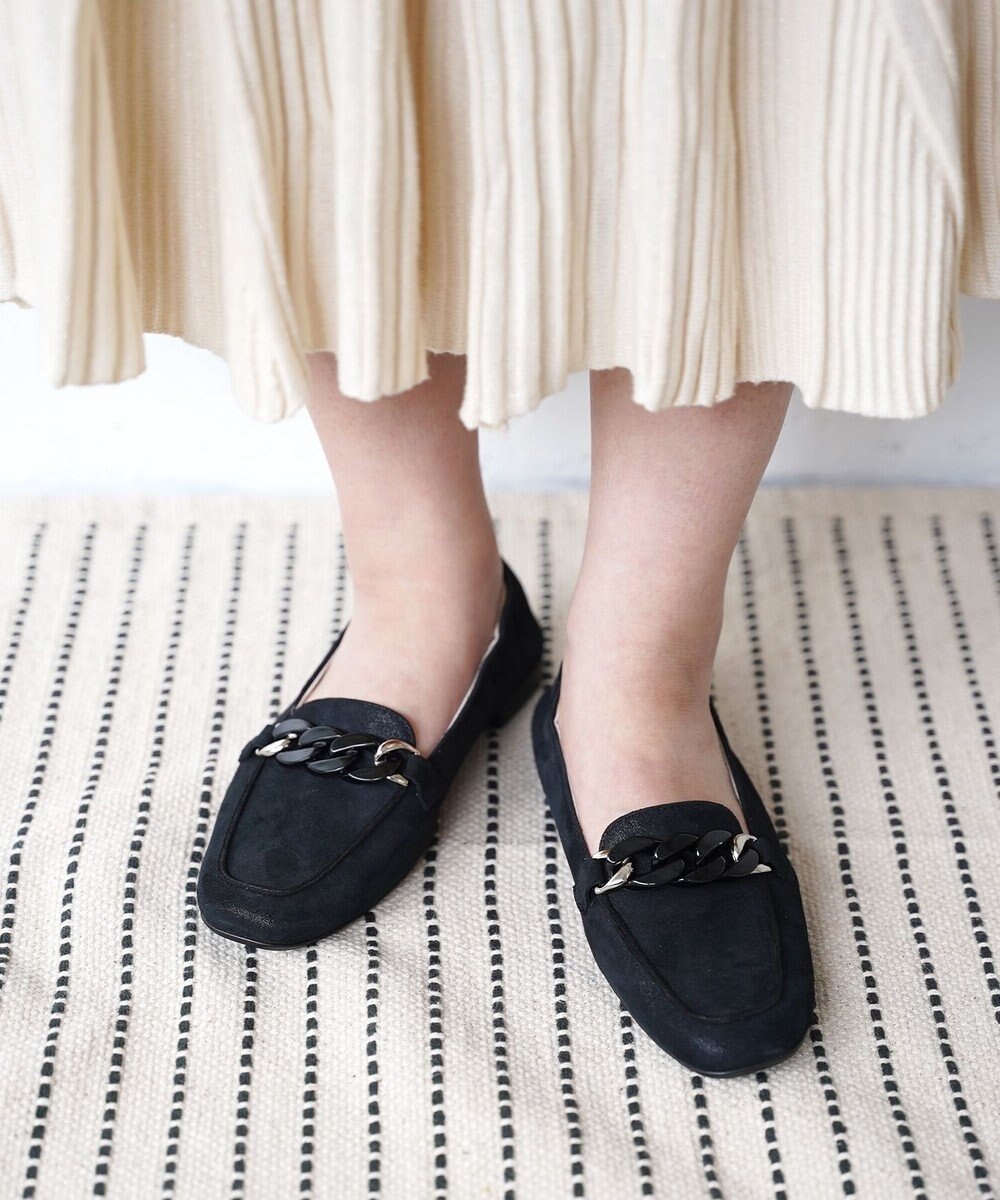 nouvelleRobe Oū 新色追加【本革・高反発】Bit loafers スクエアトゥ ローファー 