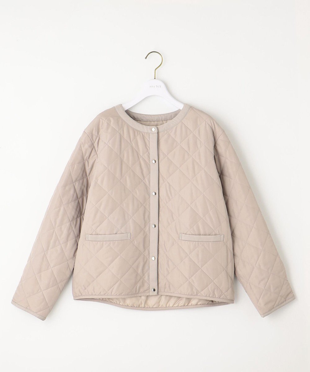 ANY SIS S 【洗える】レディトリミングキルト ブルゾン 