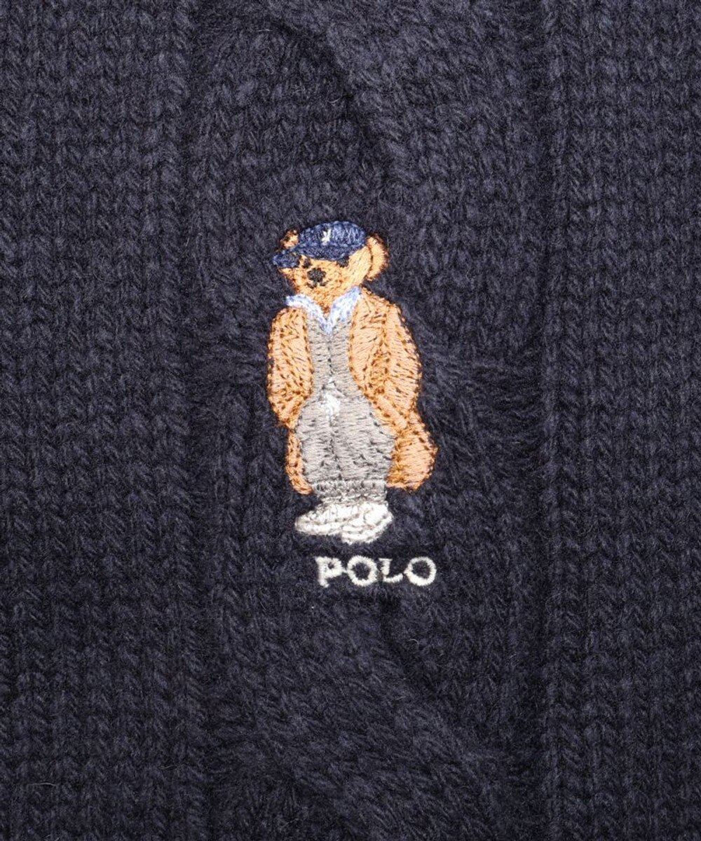 AURORA 【 POLO RALPH LAUREN（ポロ ラルフ ローレン） 】Polo ベア ケーブルニット ウールブレンド マフラー 
