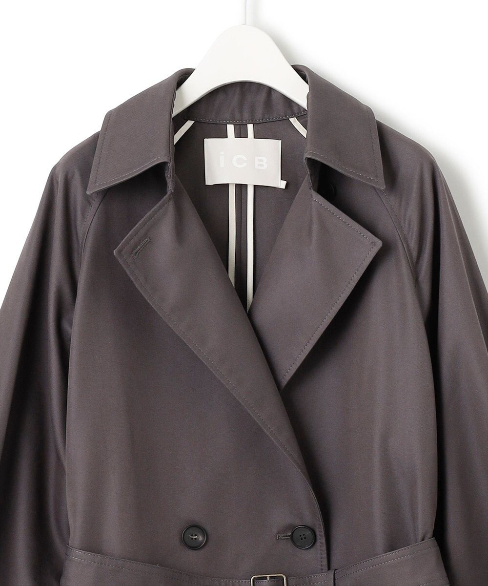 ICB TCシャンブレーツイル 2WAYトレンチコート 