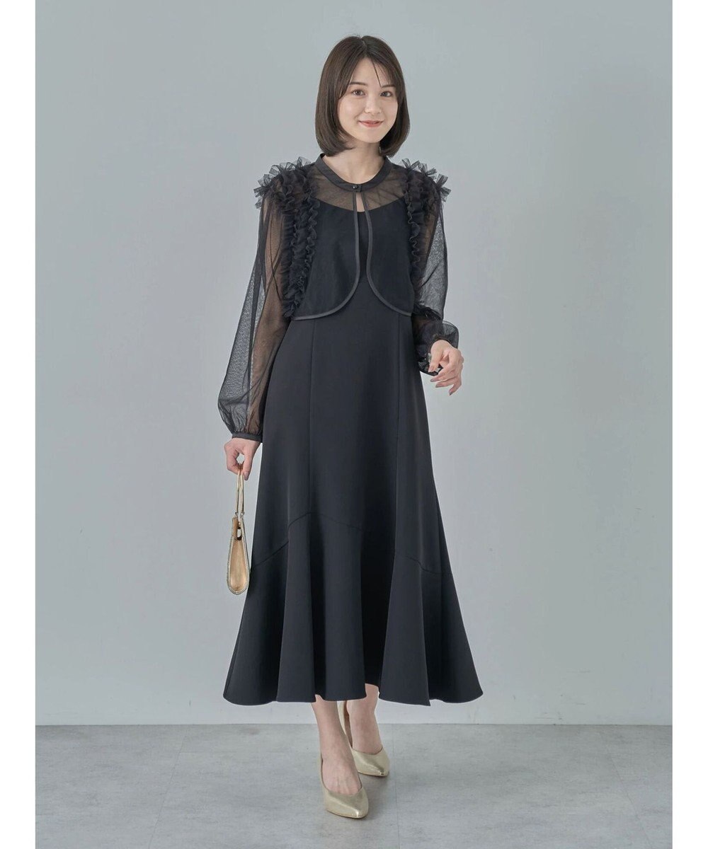 earth music&ecology ＳＥＴ２点チュールブラウス付きキャミワンピース 