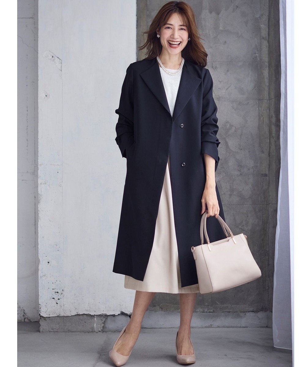 ANY SIS S 【洗える】レースコンビバックサテン ワンピース 