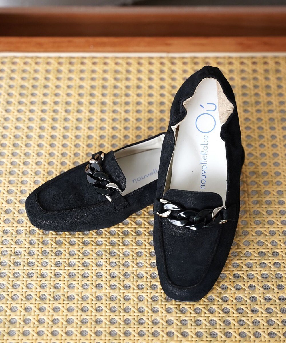 nouvelleRobe Oū 新色追加【本革・高反発】Bit loafers スクエアトゥ ローファー 