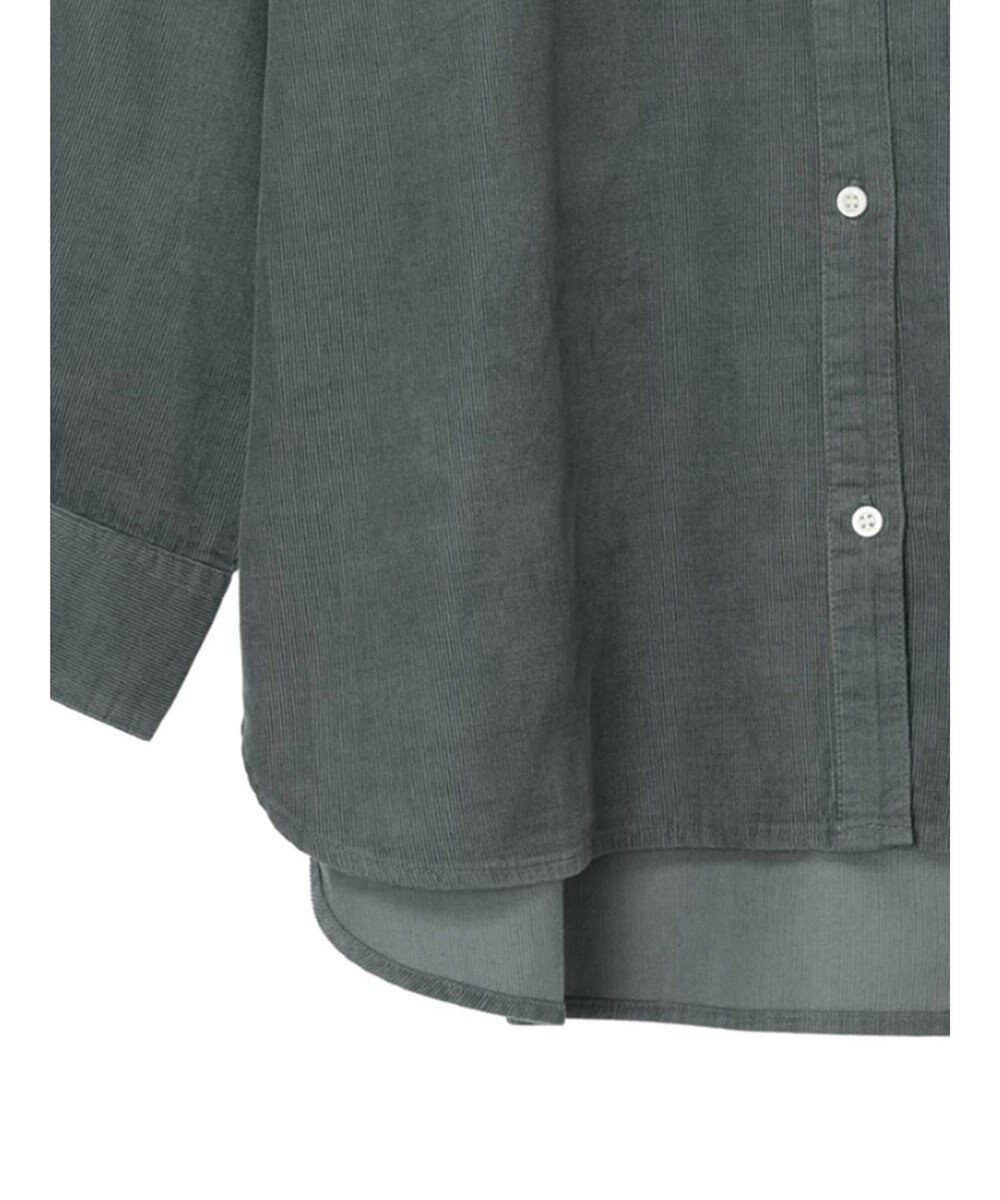 Green Parks 柔らかい細コールシャツ 