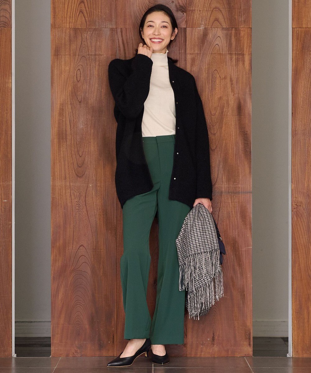 自由区 【洗える】2WAYダブルクロスストレート パンツ 