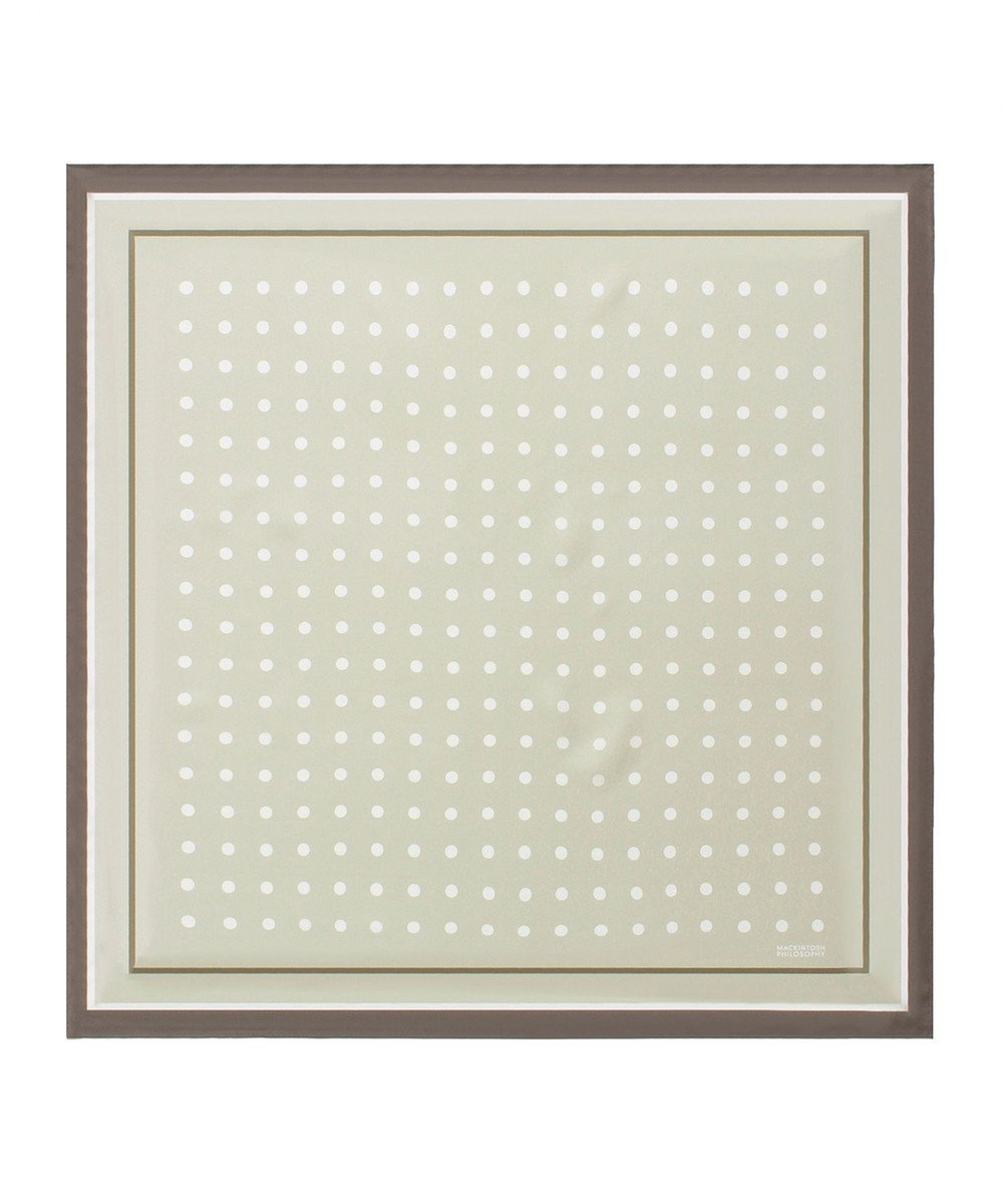 MOONBAT 【シルク100%】MACKINTOSH PHILOSOPHY(マッキントッシュ フィロソフィー）ドット シルクプリントスカーフ 日本製 68cm×68cm UV対策 
