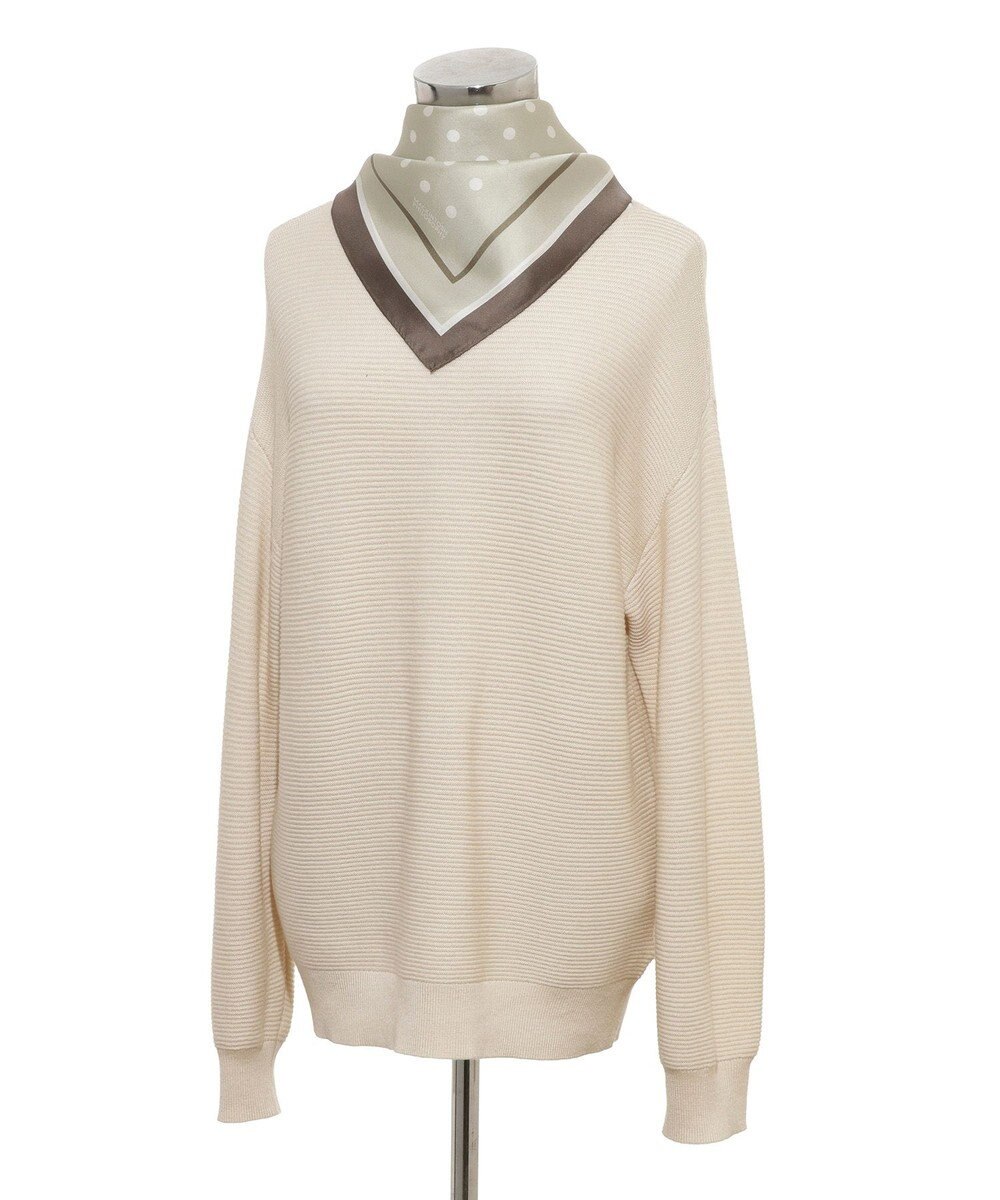 MOONBAT 【シルク100%】MACKINTOSH PHILOSOPHY(マッキントッシュ フィロソフィー）ドット シルクプリントスカーフ 日本製 68cm×68cm UV対策 