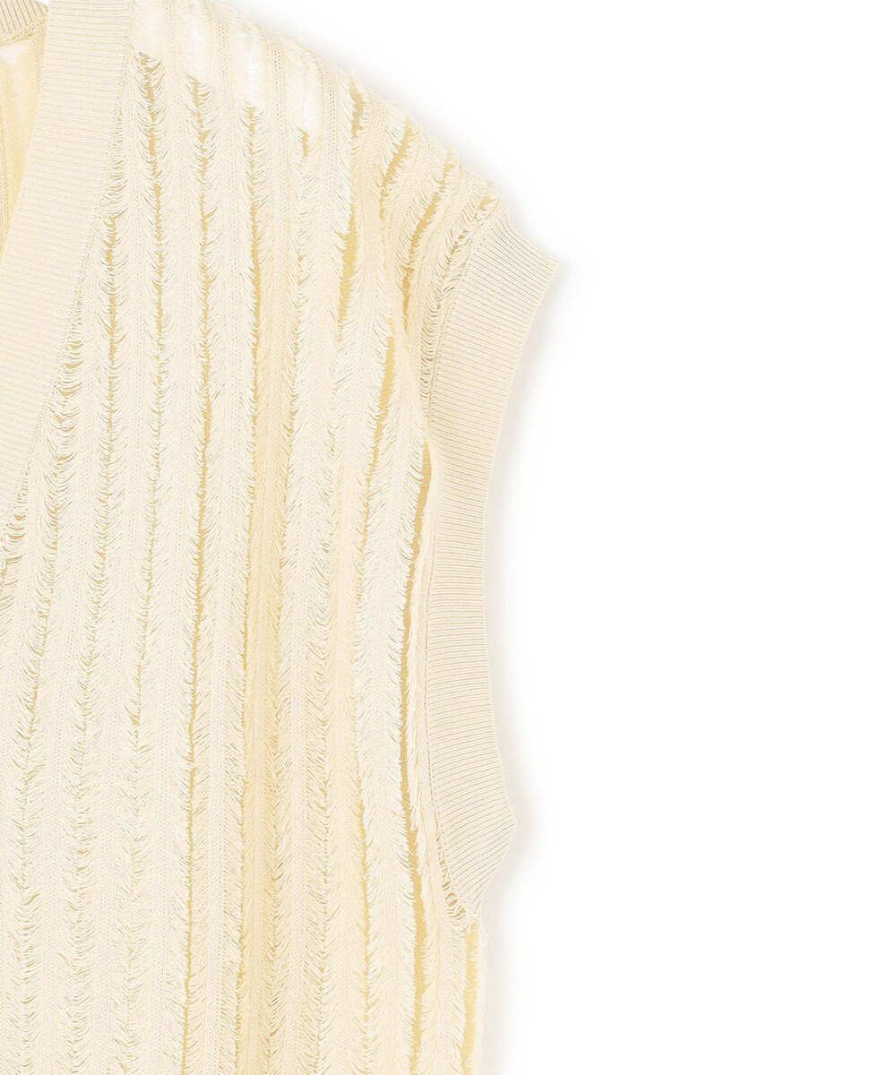 23区 【SLOW/一部店舗限定】フリンジニット ジレ 