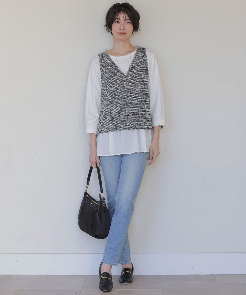 J.PRESS LADIES S 【洗える】BASIC STRETCH DENIM スキニー パンツ 