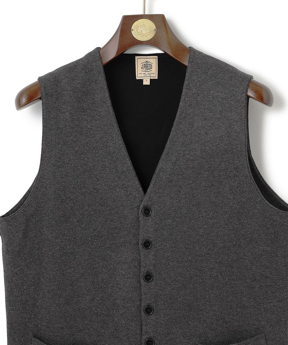J.PRESS MEN 【KING SIZE】【ストレッチ性 / イージーケア】【FLEX YARN】ハイゲージニットベスト 