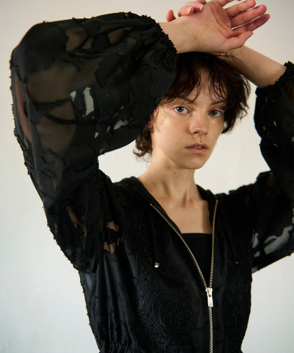 GRACE CONTINENTAL ジャガード刺繍ブルゾン 