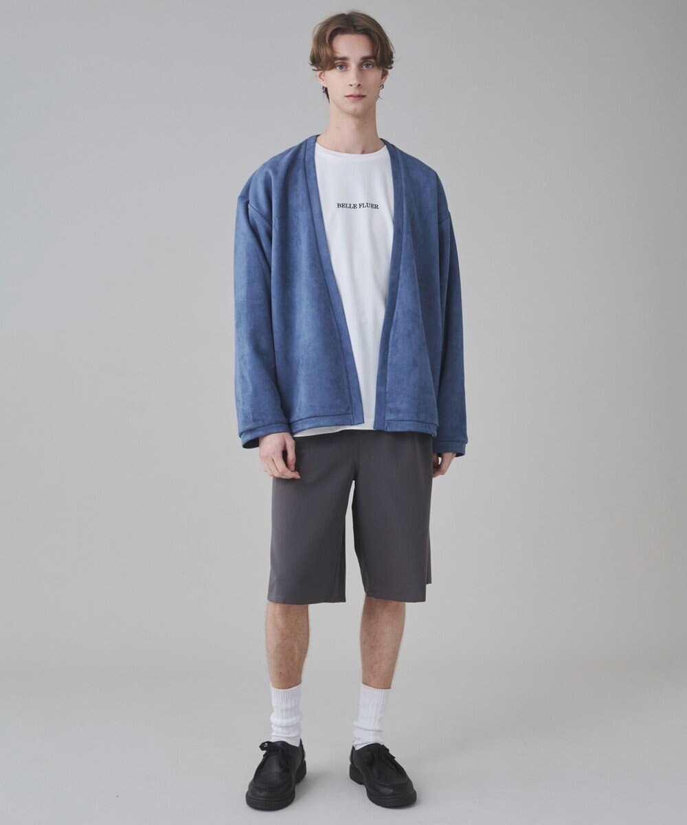 WEGO 【ユニセックス着用アITEM/２点SET】フェイクスウェードアンサンブルカーディガン 