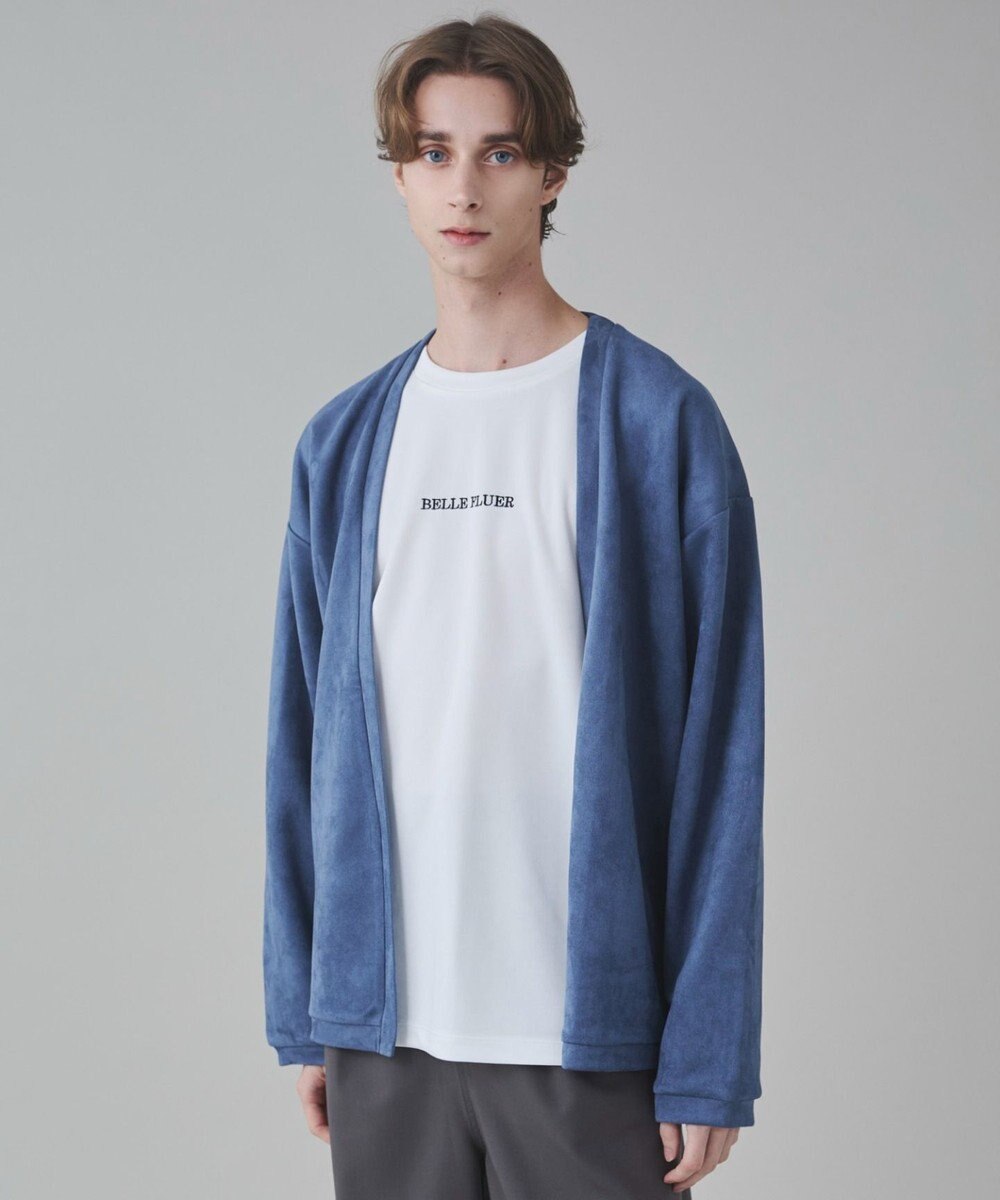 WEGO 【ユニセックス着用アITEM/２点SET】フェイクスウェードアンサンブルカーディガン 