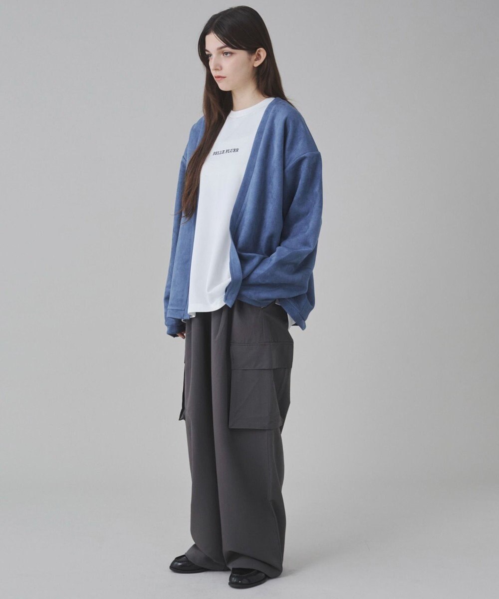 WEGO 【ユニセックス着用アITEM/２点SET】フェイクスウェードアンサンブルカーディガン 