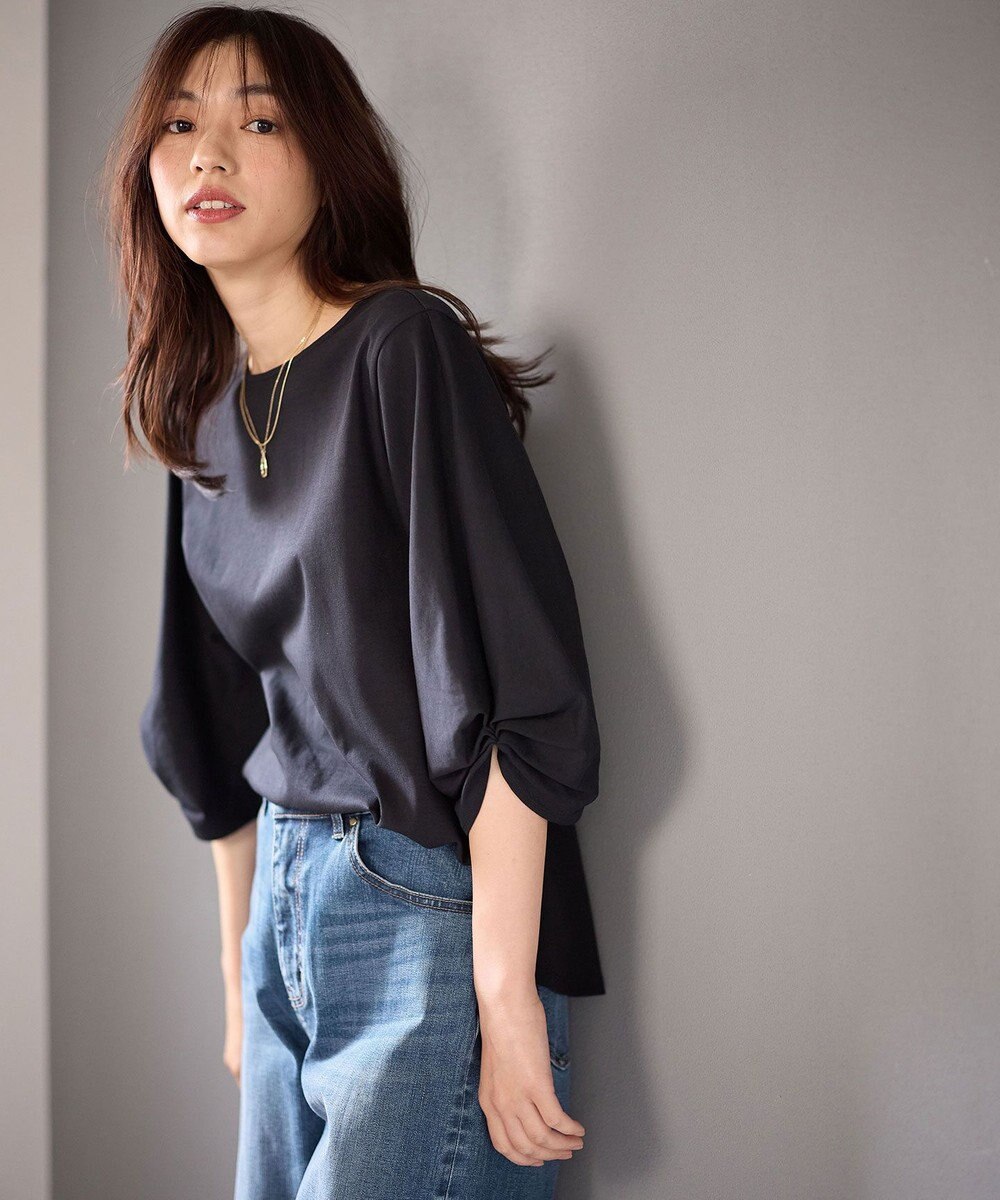 ANY L 【洗濯機可】シルケットスムースタックスリーブプルオーバー 