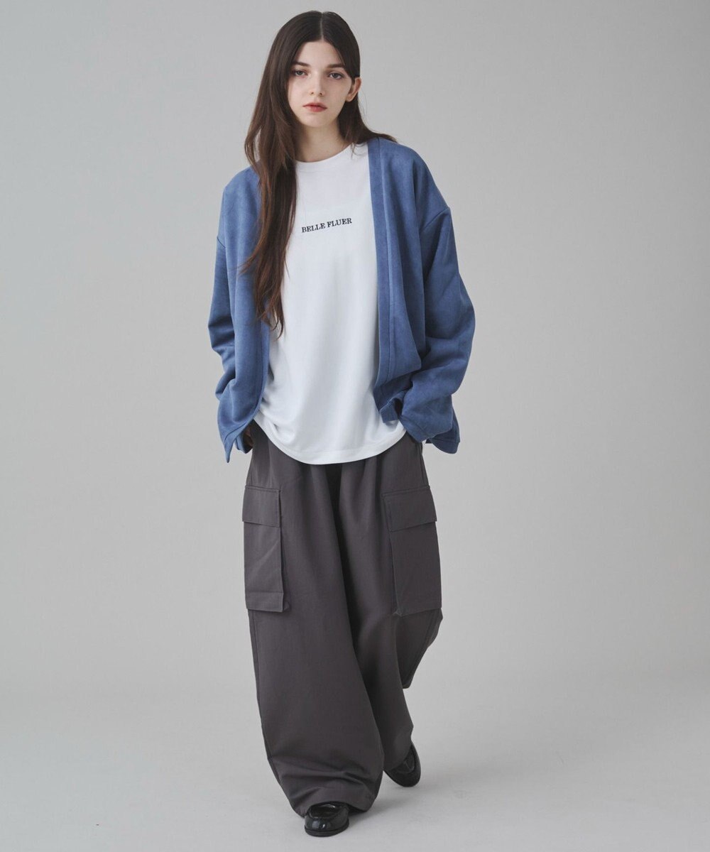 WEGO 【ユニセックス着用アITEM/２点SET】フェイクスウェードアンサンブルカーディガン 