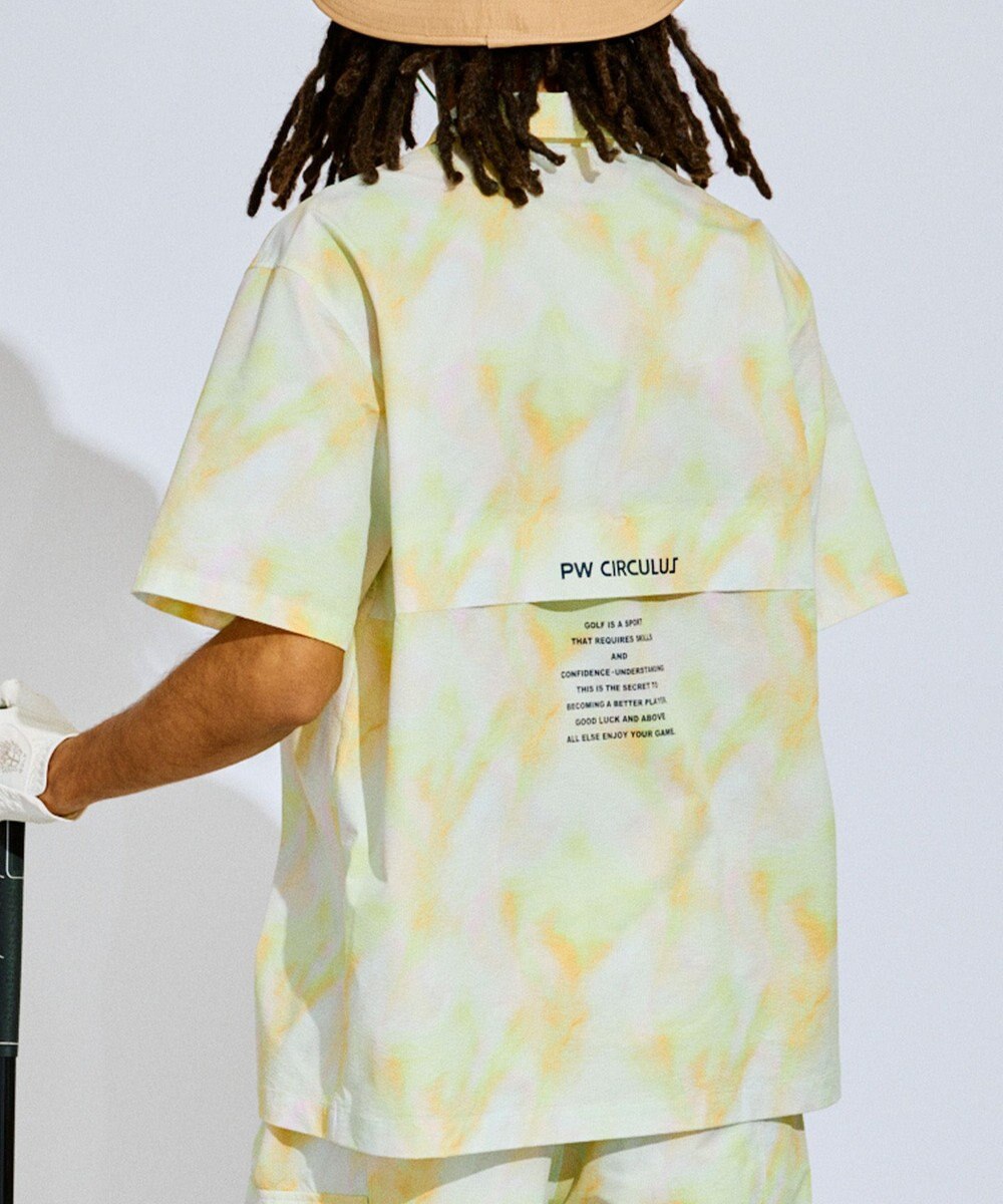 PW CIRCULUS 【MEN】タイダイ柄 メッシュポケットシャツ ゴルフ 