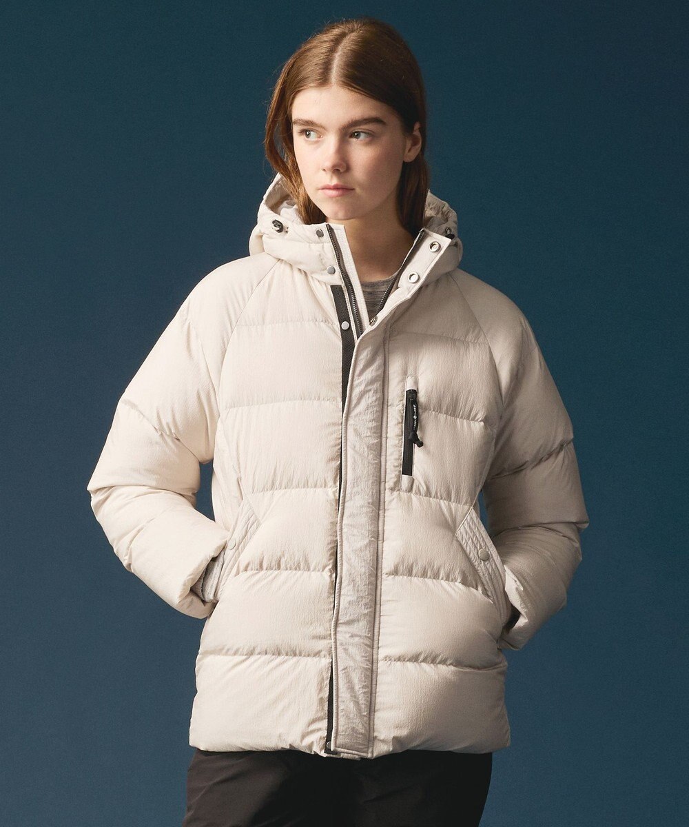 JOSEPH ABBOUD MOUNTAIN 【サステナブル/軽量/7ポケット/JAPANファブリック】ライトナイロンワッシャーアウトドア ダウンブルゾン 