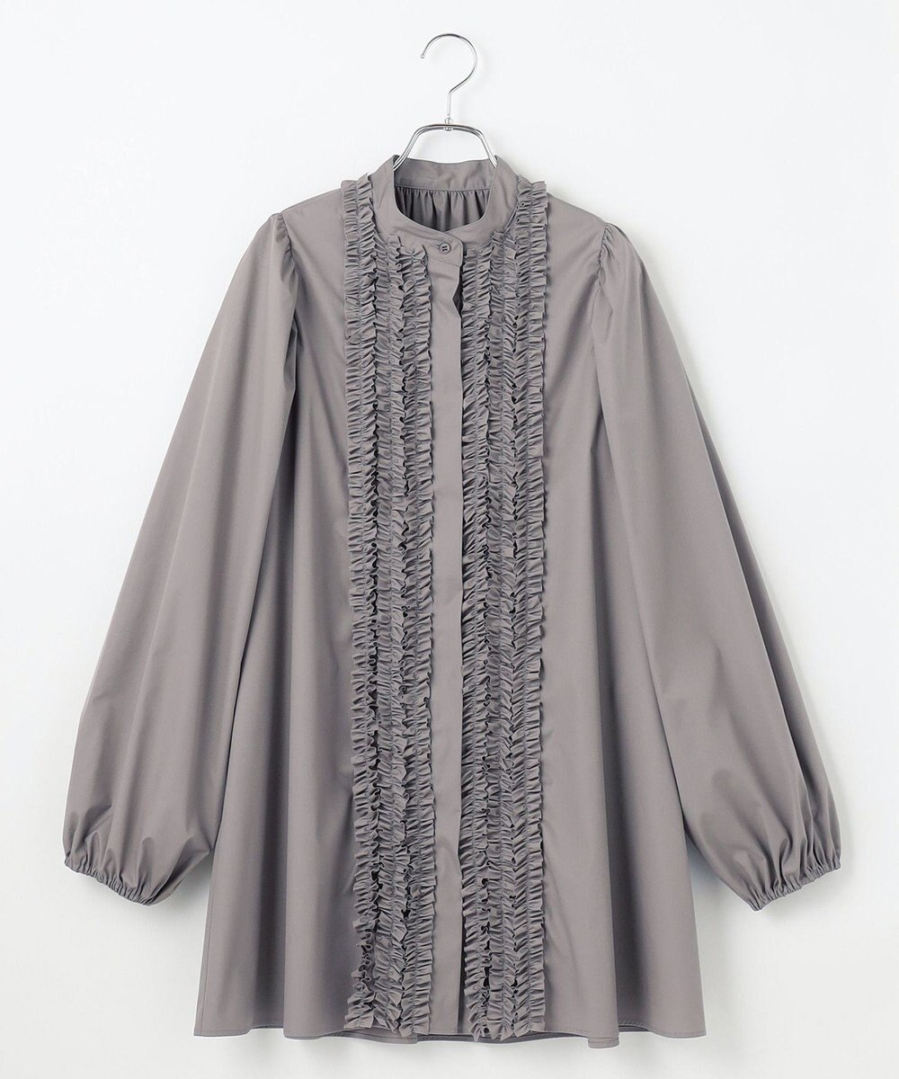 #Newans 【シワになりにくい/洗濯機可能】ロングフリルチュニック 