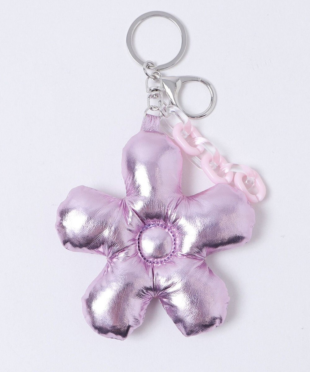 WEGO メタリックフラワークッションキーホルダー 