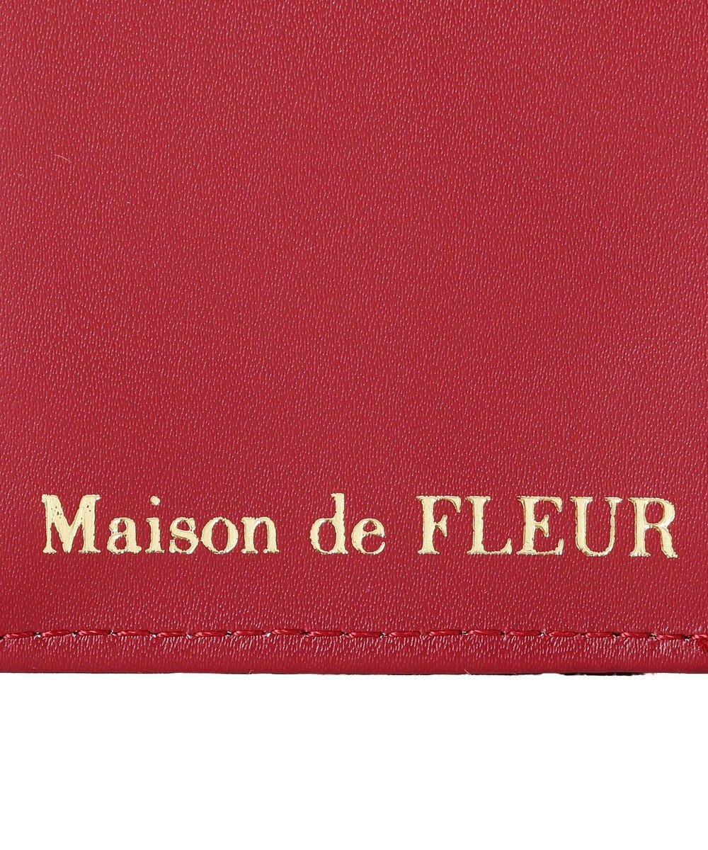 Maison de FLEUR リーフ付きチェリーウォレット 