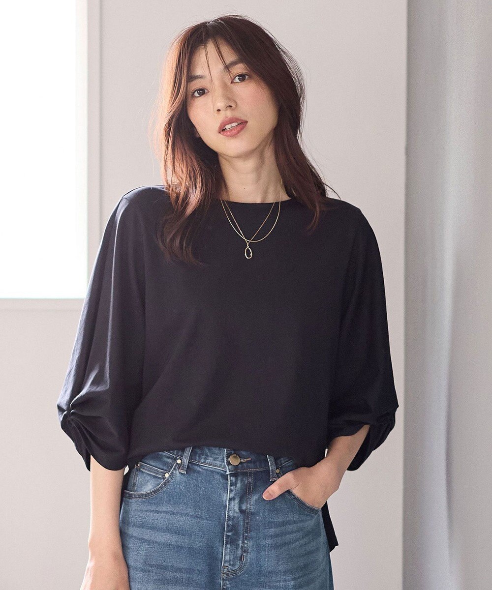 ANY L 【洗濯機可】シルケットスムースタックスリーブプルオーバー 