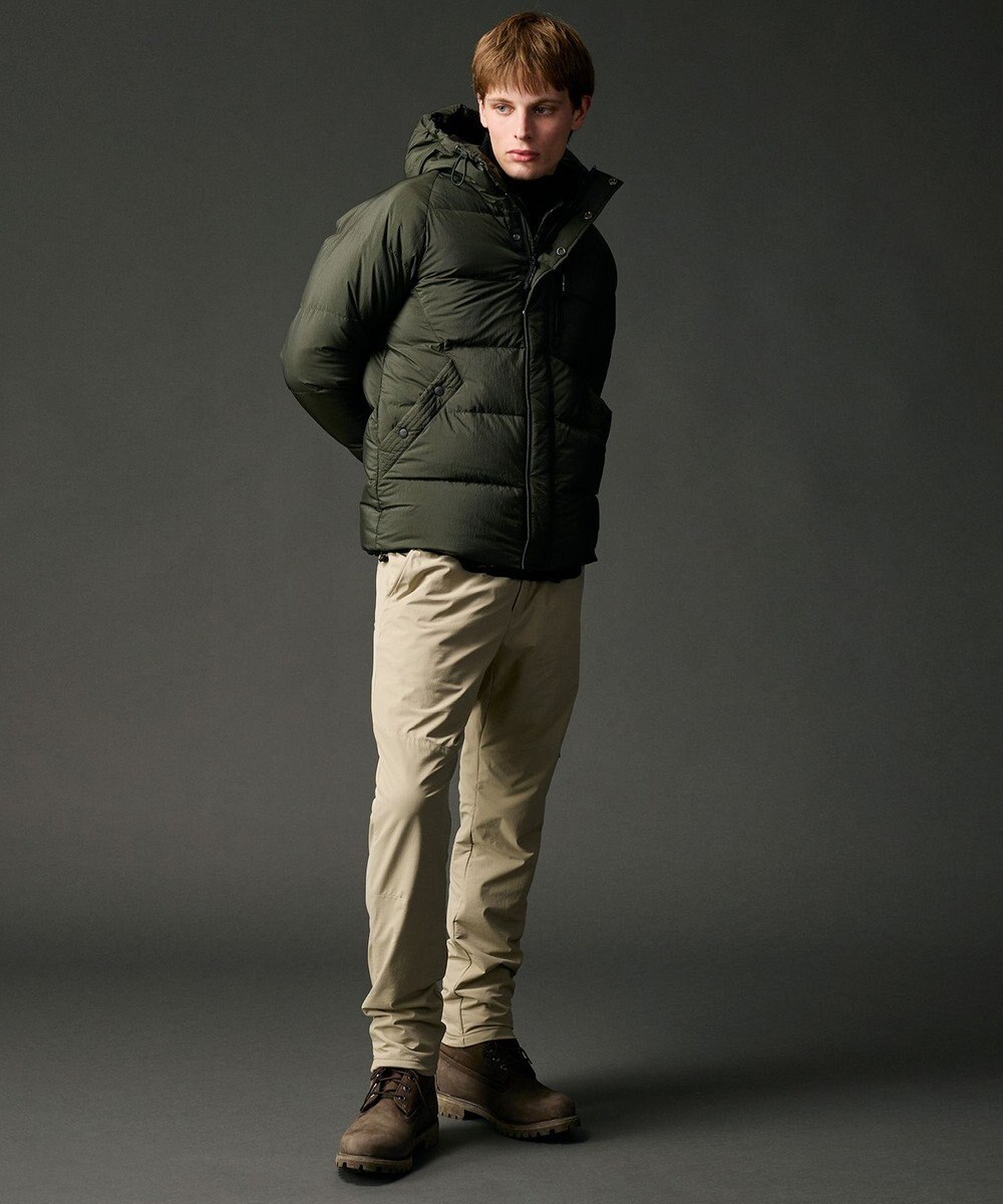 JOSEPH ABBOUD MOUNTAIN 【サステナブル/軽量/7ポケット/JAPANファブリック】ライトナイロンワッシャーアウトドア ダウンブルゾン 