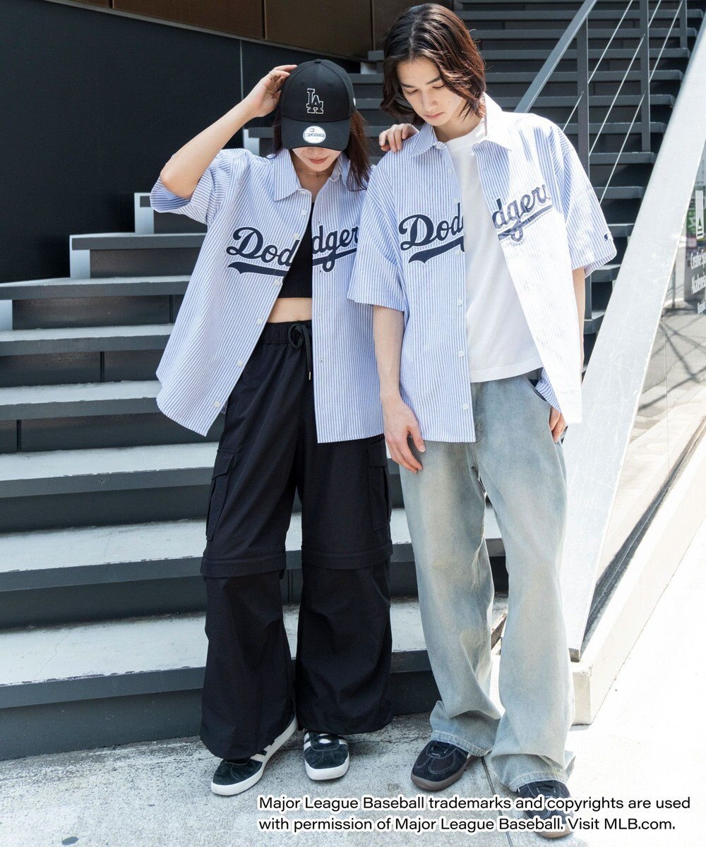 WEGO 【ユニセックス着用ITEM】別注MLBストライプグラフィックシャツ（SS） 