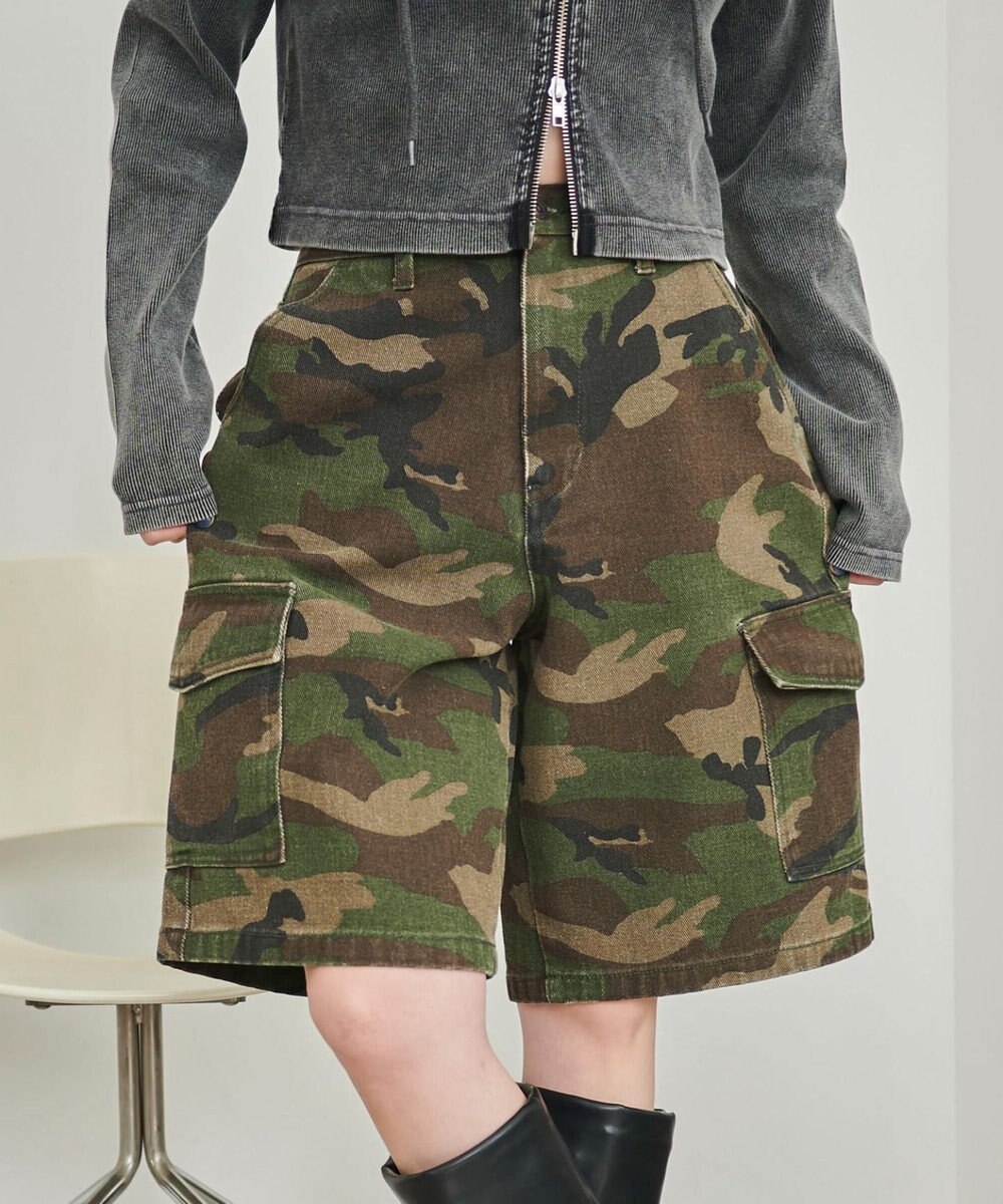 WEGO ヴィンテージウォッシュカーゴハーフパンツ 