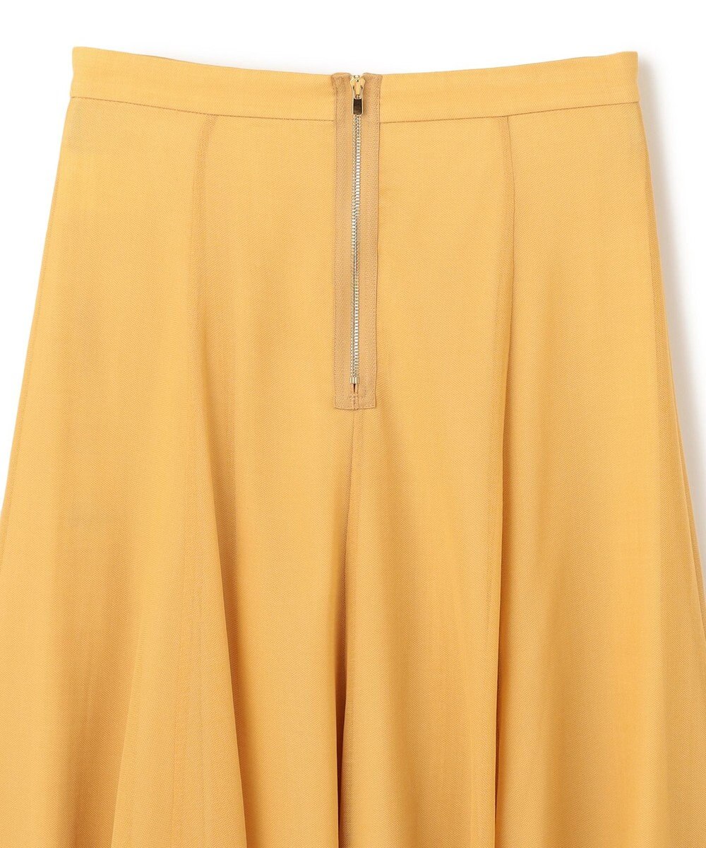 BEIGE， PINE / ウールレイヤードフレアスカート 