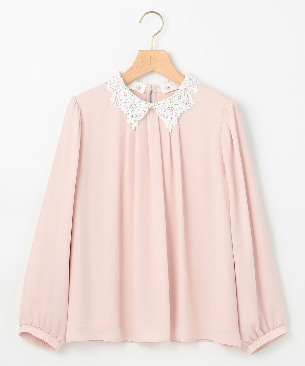 組曲 S 【WEB限定・2WAY】ジョーゼットシフォンレース襟 ブラウス 