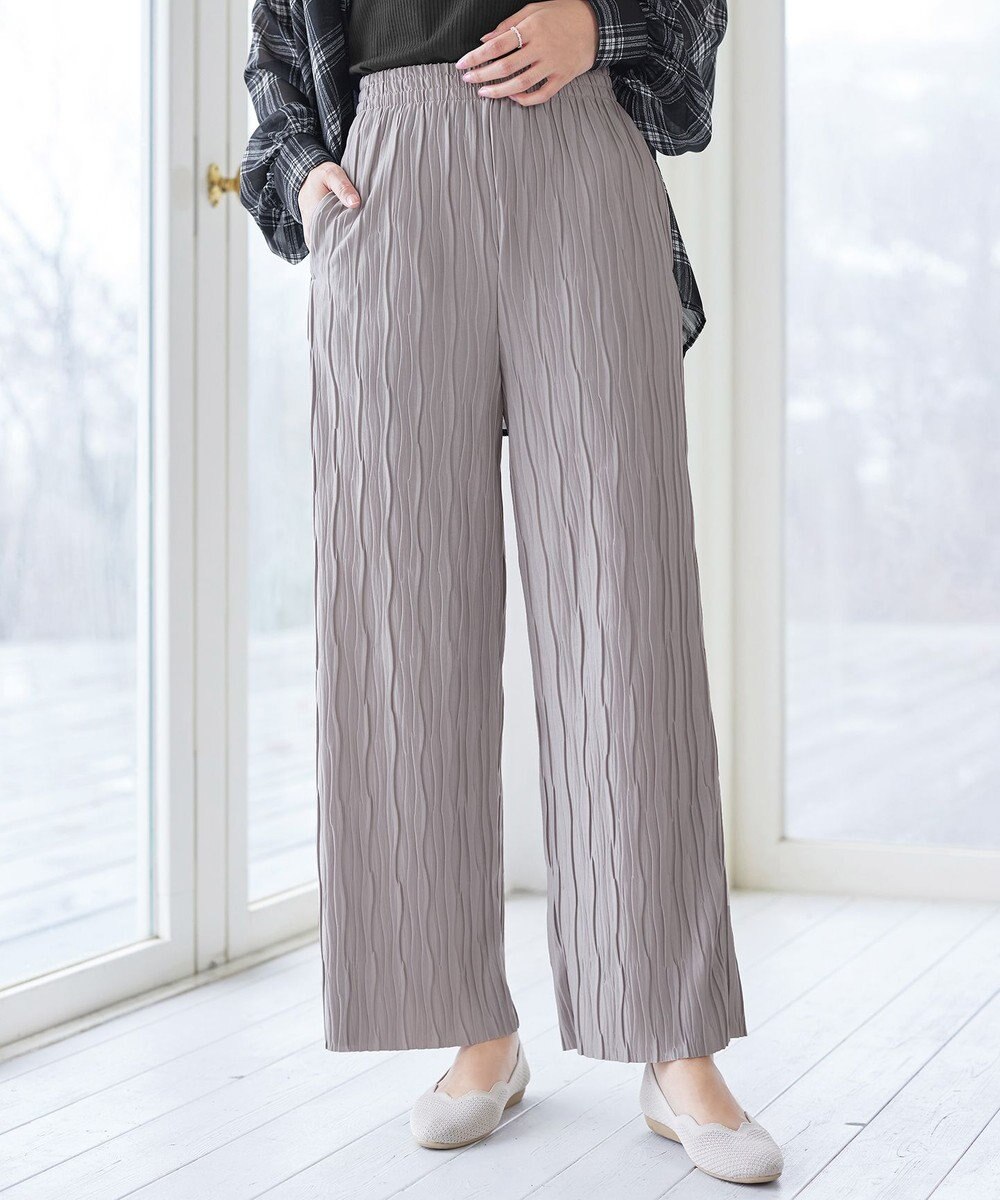 Tiaclasse ウェーブプリーツパンツ 
