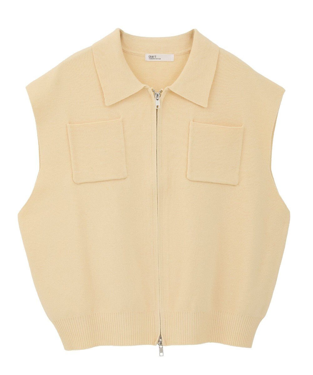 CRAFT STANDARD BOUTIQUE 衿付きジップベスト 