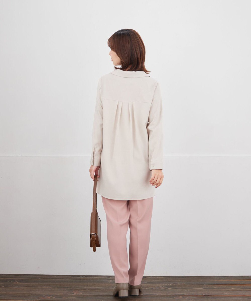 Tiaclasse L フロントタックシャツチュニック 