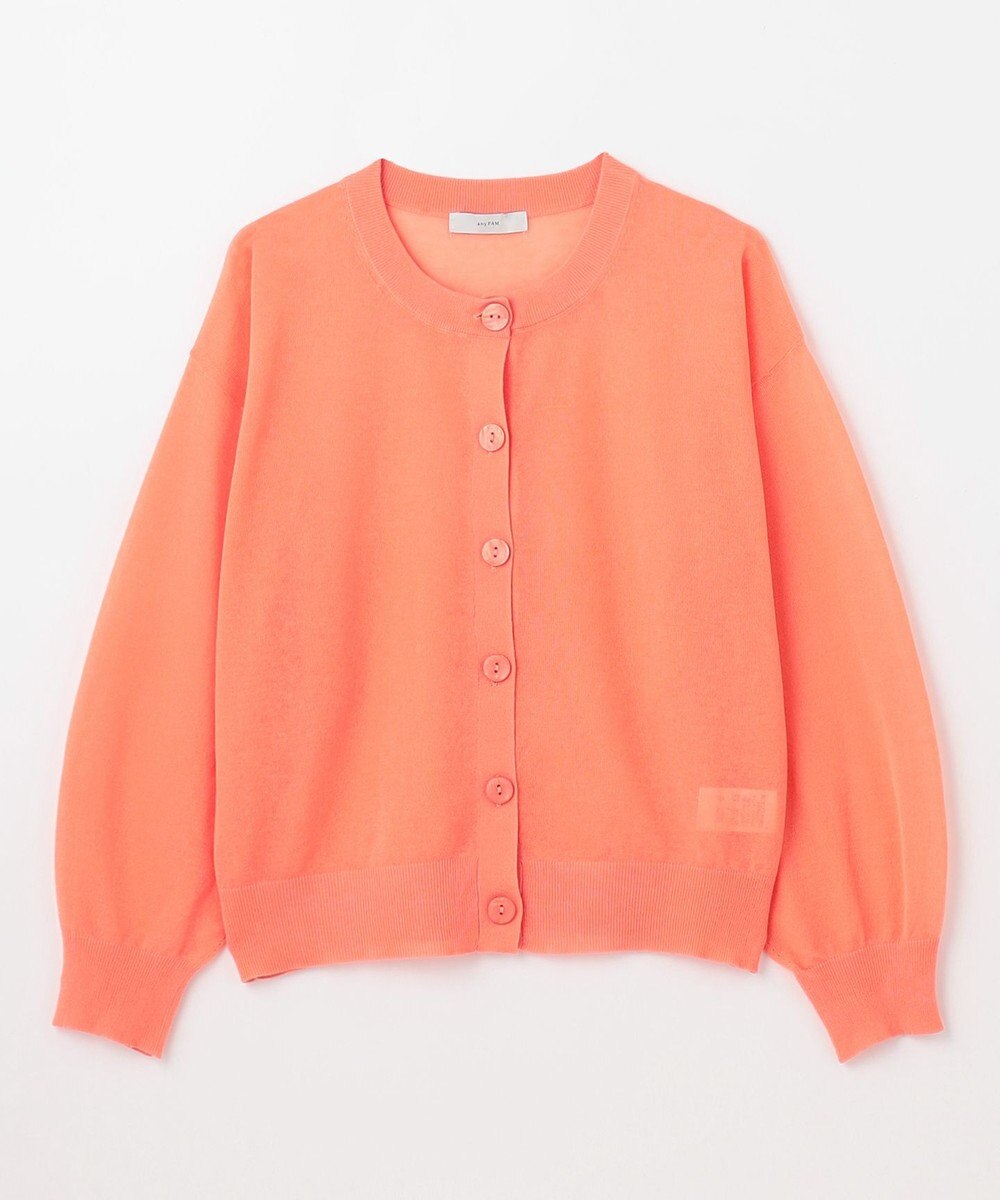 ANY L 【洗濯機可/アンチピリング/接触冷感】シアークルーネックカーディガン 