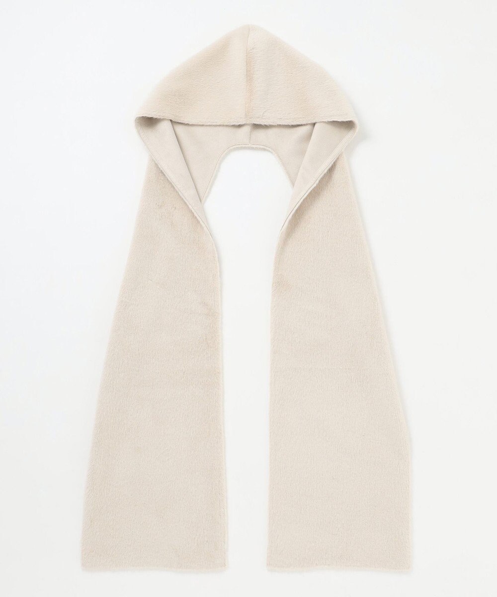 自由区 エコミンクフード付き ストール 