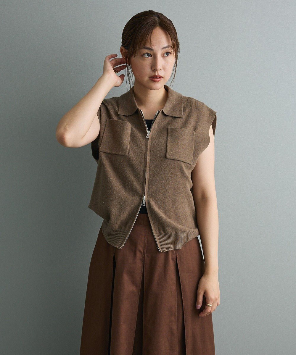 CRAFT STANDARD BOUTIQUE 衿付きジップベスト 