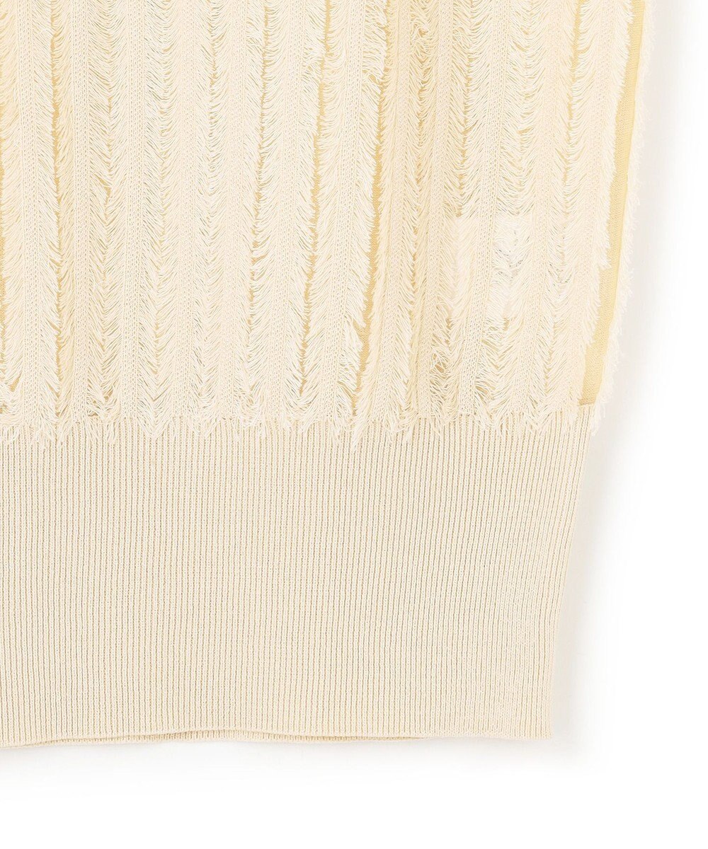 23区 【SLOW/一部店舗限定】フリンジニット ジレ 