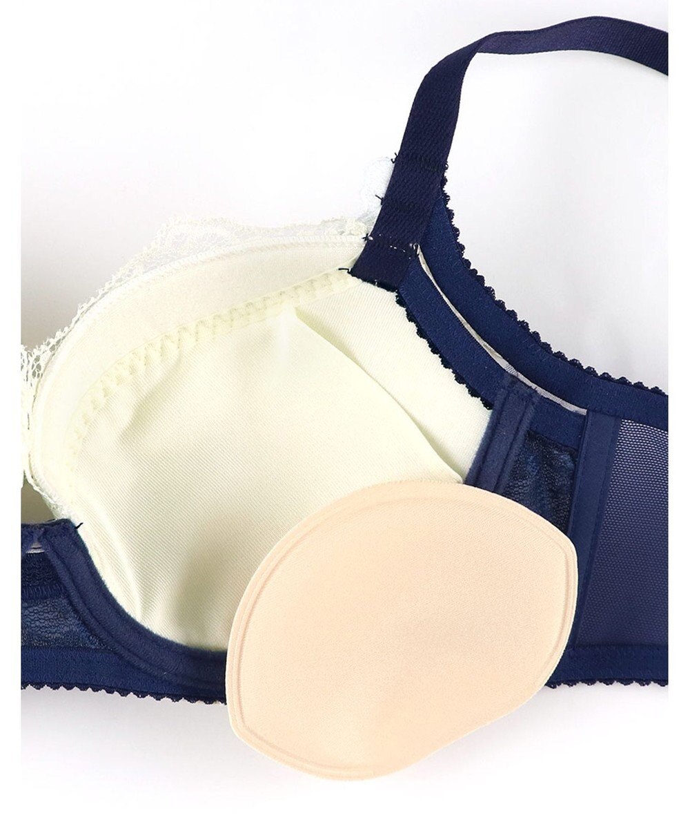 WACOAL ブラジャー 【リボンブラ 脇すっきり】 脇高設計 着やせシルエット 動いても谷間キープ Gカップまで対応 大きいサイズ レディース BXB443 /ワコール 