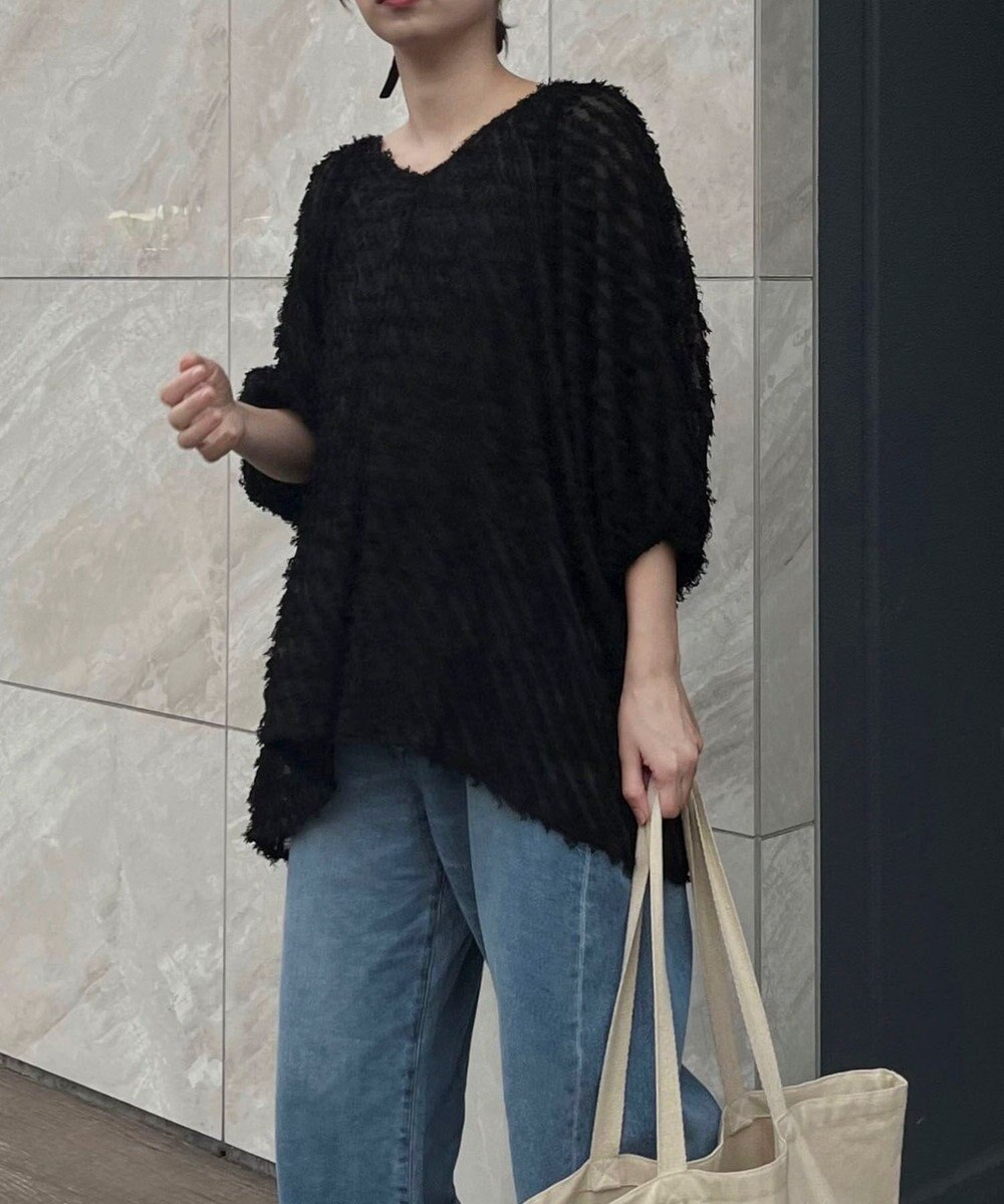 Green Parks AnriettMusee カットジャガードタックブラウス 