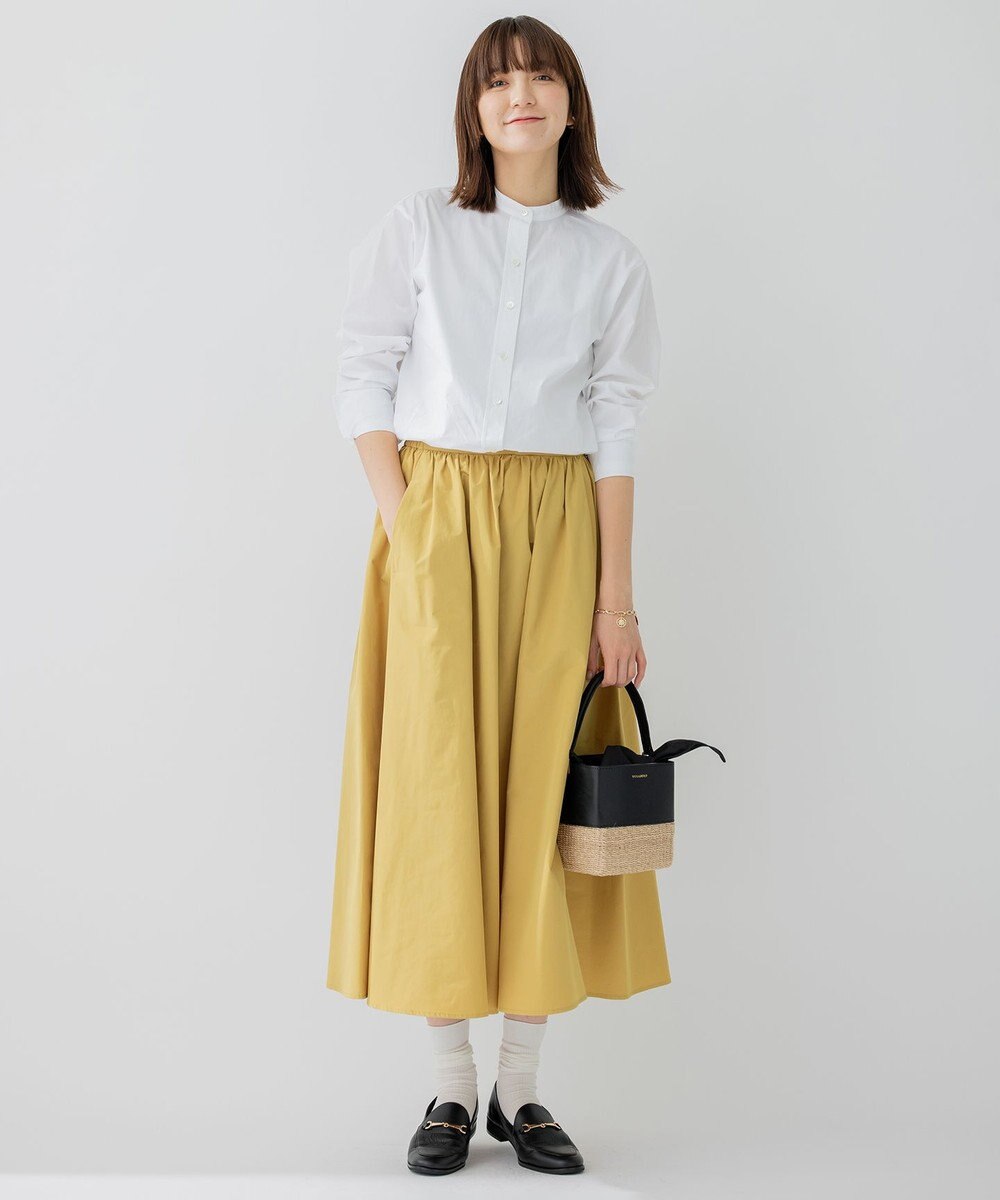 23区 S 【洗える】CANCLINI バンドカラー シャツ 