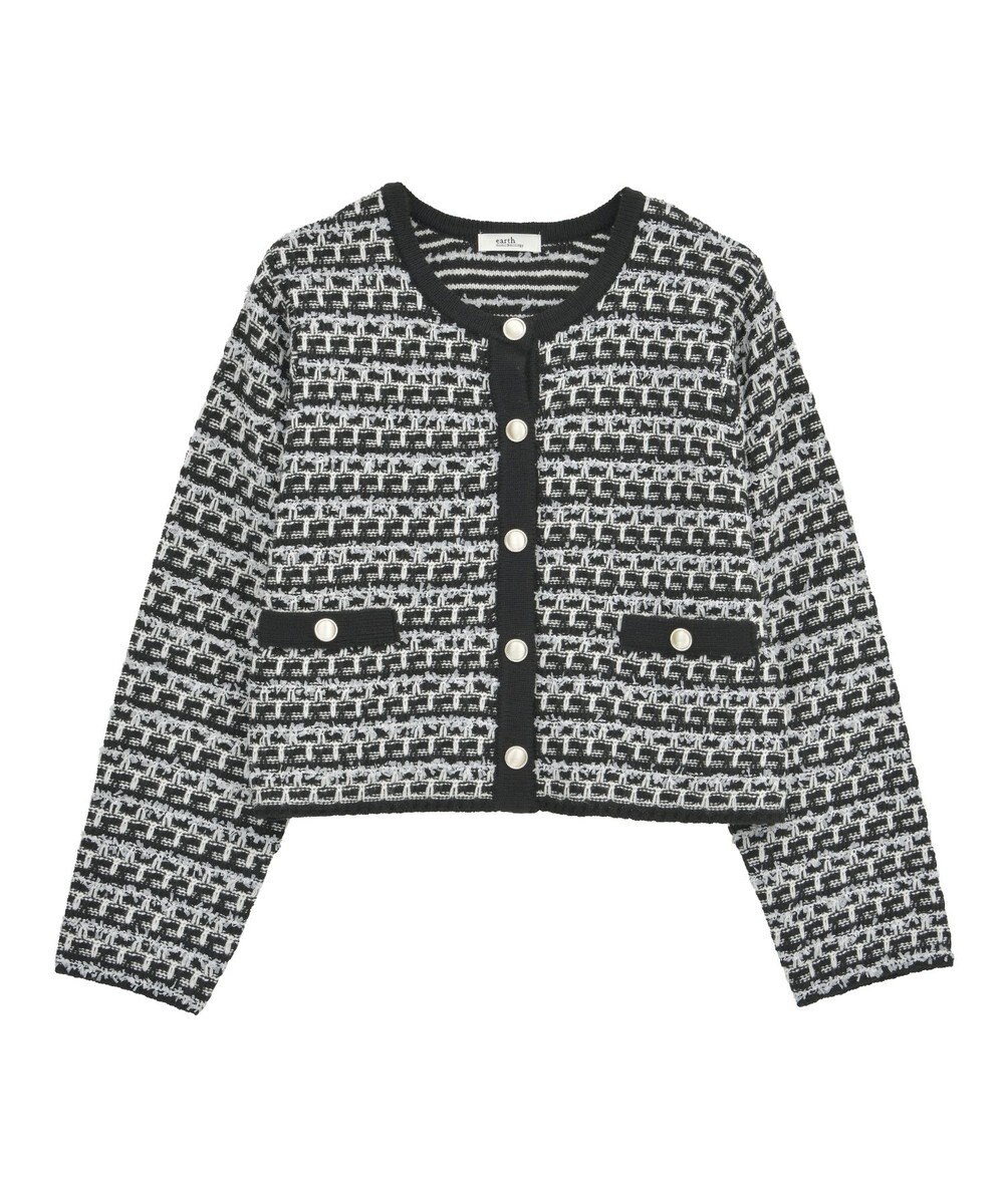 earth music&ecology ニットツイードジャケット 