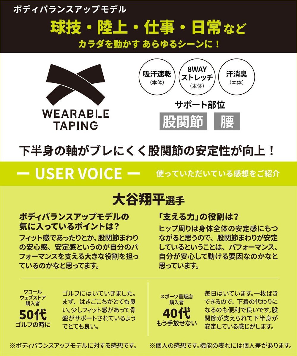 CW-X 【MEN】 CW-X 股関節サポート タイツ 【大谷翔平愛用モデル・撮影着用品番】 下半身の軸がブレにくい 骨盤サポート 球技 陸上 ハーフ ひざ上丈 5分丈 メンズ HOO505 /ワコール 